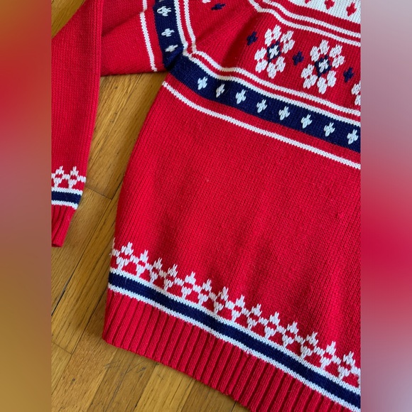80s Vintage JC Penney Heavy Acrylic Knit Holiday Sweater - Picture 5 of 8